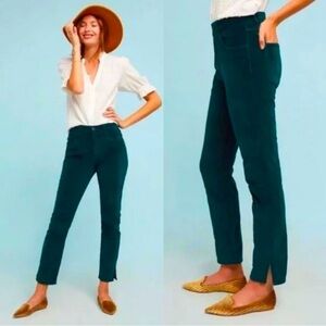 3X1 Velvet Higher Ground Mini Split Pant Fern 25